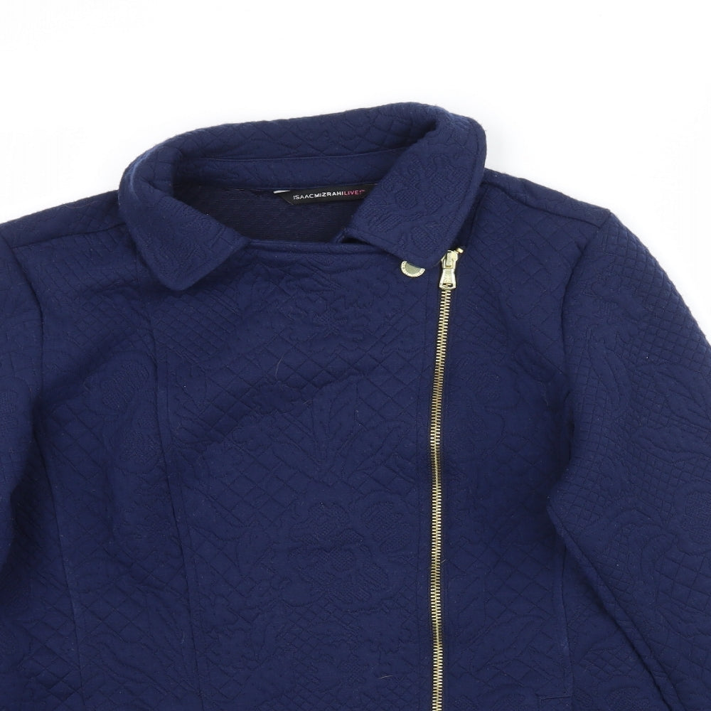 Isaac Mizrahi Womens Blue   Jacket Coat Size XS