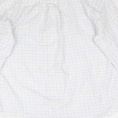 Smith & Jones Mens White Plaid   Button-Up Size M  - Check Pattern