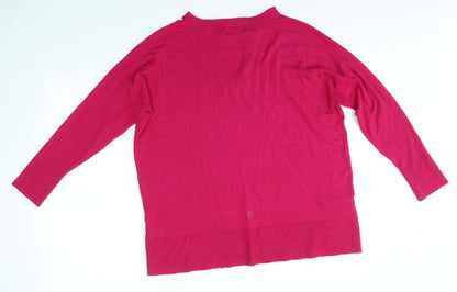 Womens UK Size M Mango Pink Basic Blouse
