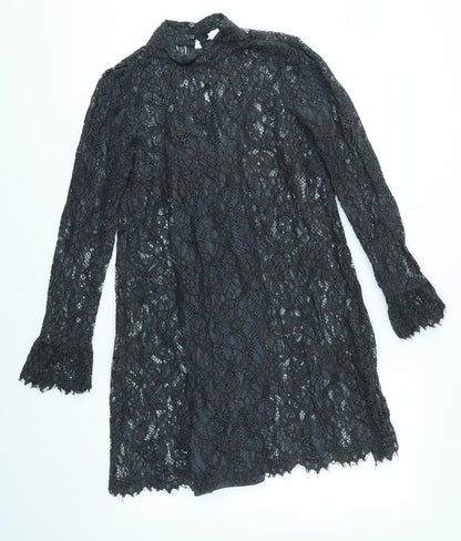 H&M Womens Grey  Lace A-Line  Size 8
