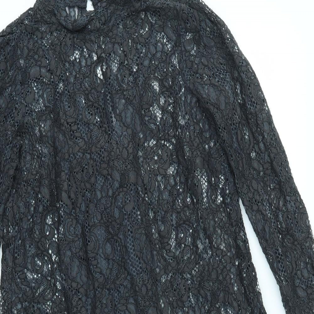 H&M Womens Grey  Lace A-Line  Size 8