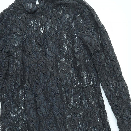 H&M Womens Grey  Lace A-Line  Size 8