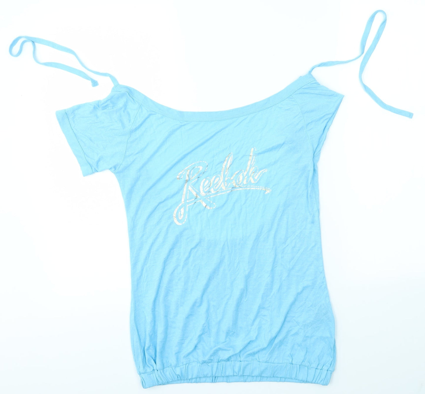 Womens UK Size S Reebok Blue Basic T-Shirt