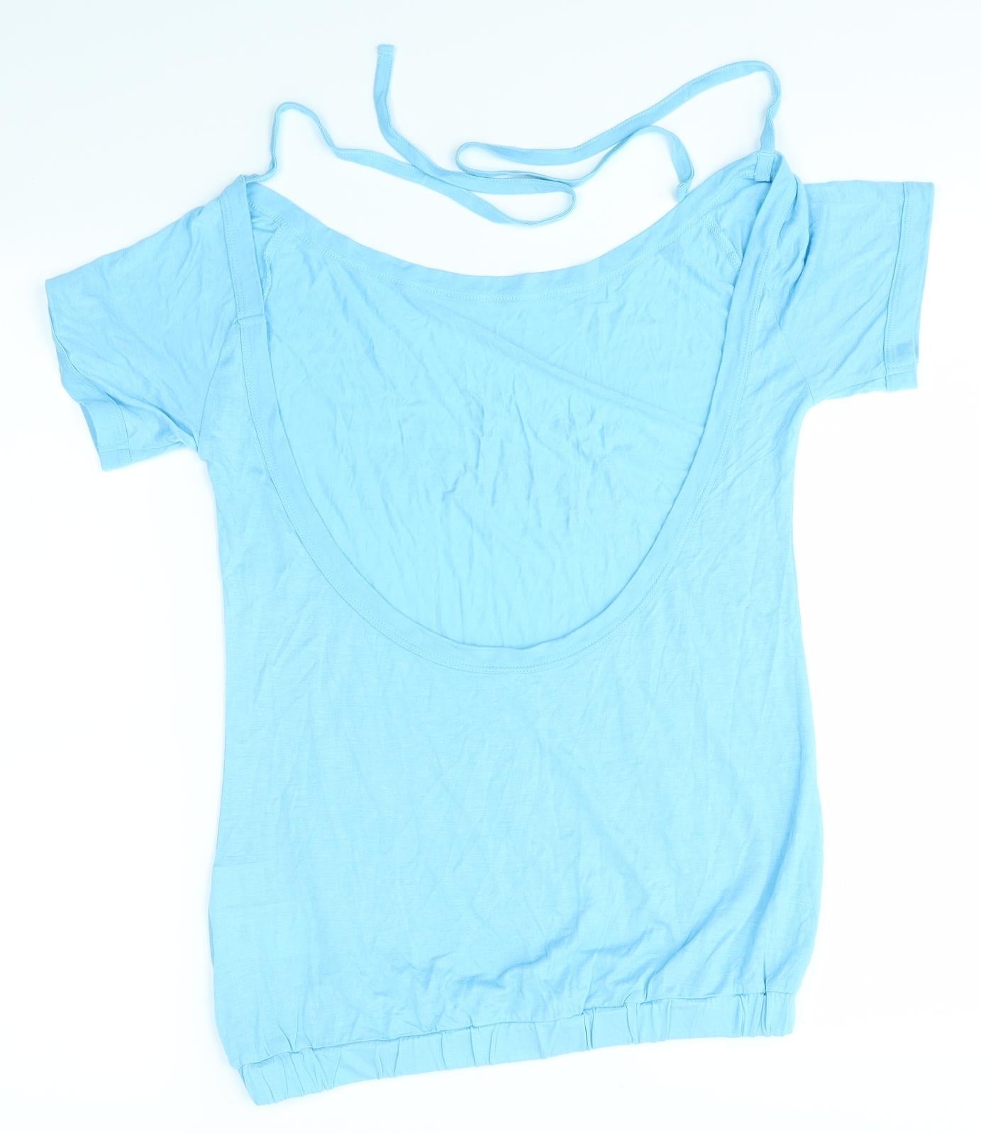 Womens UK Size S Reebok Blue Basic T-Shirt
