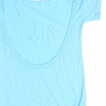Womens UK Size S Reebok Blue Basic T-Shirt