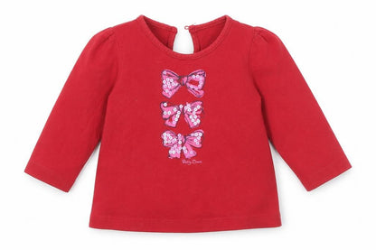 Matalan Baby Red   Basic T-Shirt Size 6-9 Months
