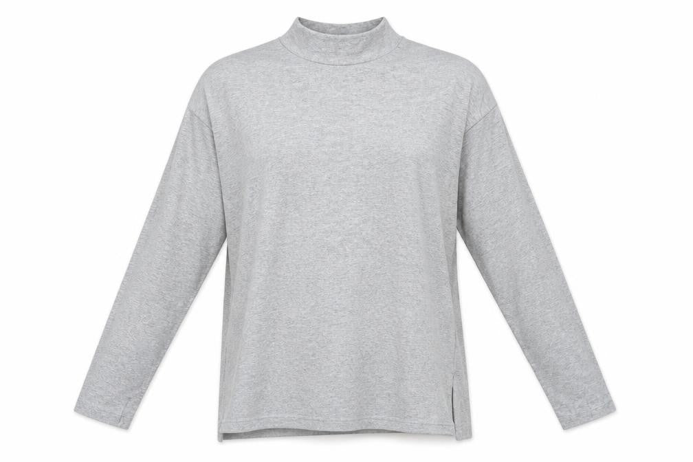 Womens UK Size 10 New Look Grey Basic T-Shirt