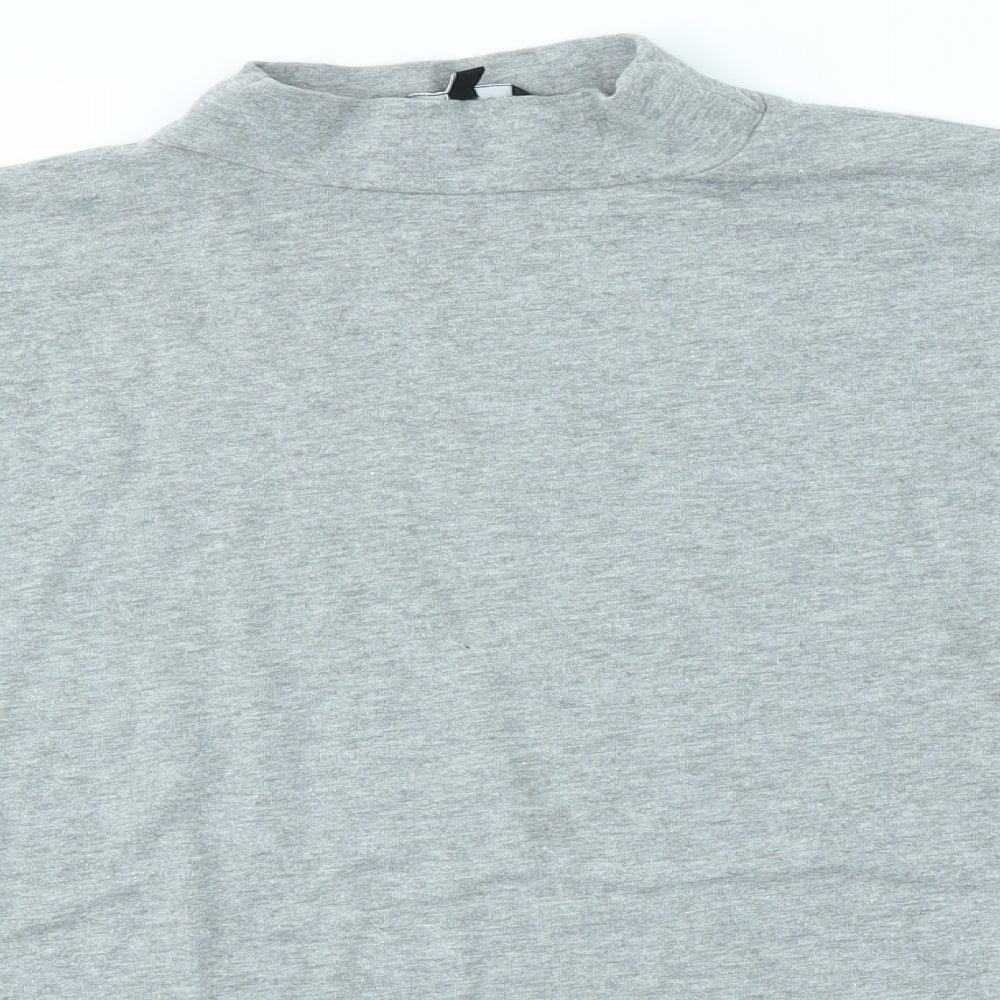 Womens UK Size 10 New Look Grey Basic T-Shirt