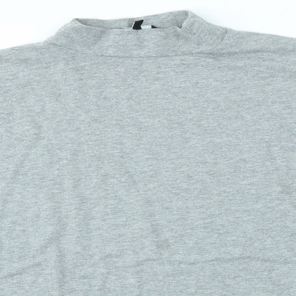 Womens UK Size 10 New Look Grey Basic T-Shirt