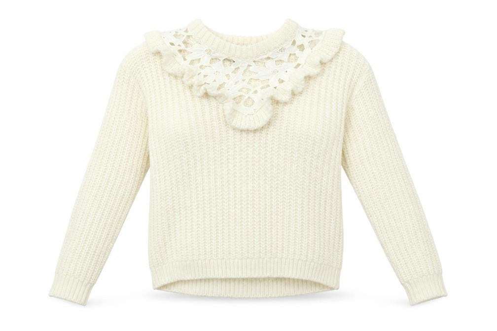 Womens UK Size 6 Miss Selfridge Ivory Pullover Jumper
