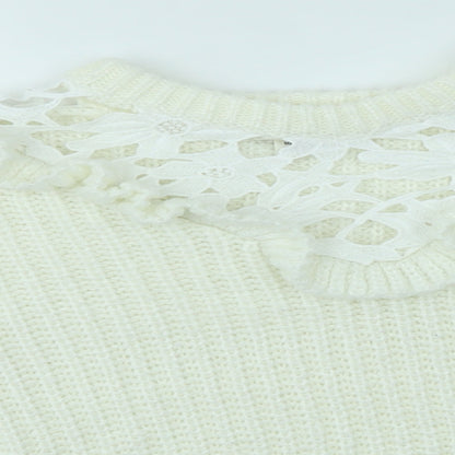 Womens UK Size 6 Miss Selfridge Ivory Pullover Jumper