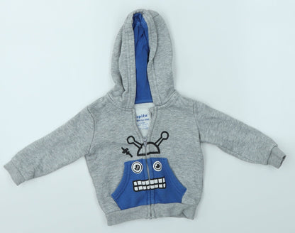 LUPILO Baby Grey   Full Zip Jumper Size 3-6 Months
