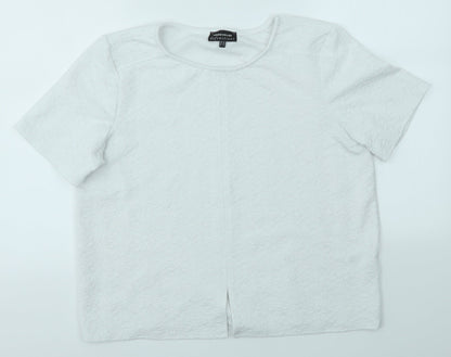 Womens UK Size 16 Warehouse White Basic T-Shirt