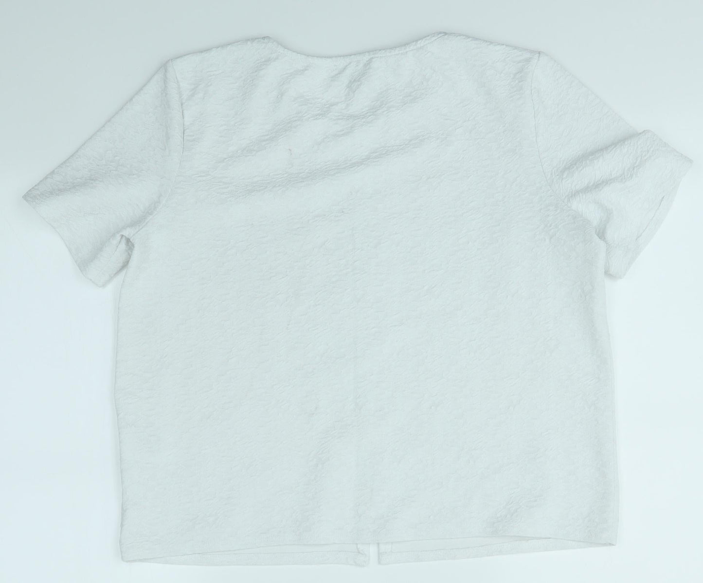 Womens UK Size 16 Warehouse White Basic T-Shirt