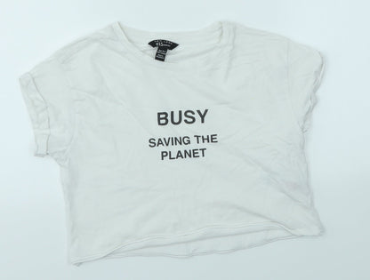 New Look Girls White   Basic T-Shirt Size 10-11 Years
