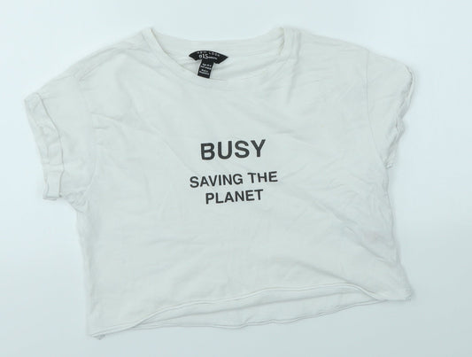 New Look Girls White   Basic T-Shirt Size 10-11 Years