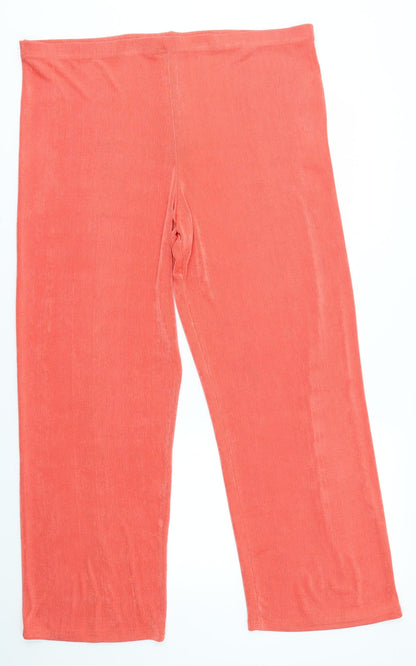 Womens UK Size 2XL Reflections Regular Fit  Orange Trousers