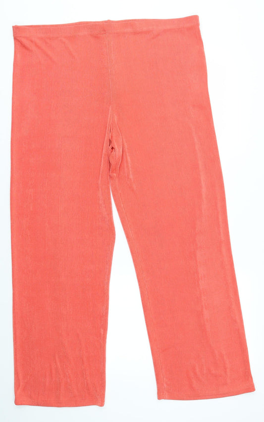 Womens UK Size 2XL Reflections Regular Fit  Orange Trousers