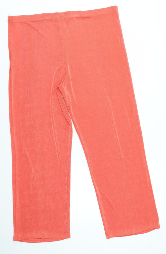Womens UK Size 2XL Reflections Regular Fit  Orange Trousers