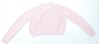 Womens UK Size M H&M Pink Pullover Jumper