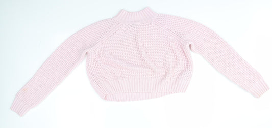 Womens UK Size M H&M Pink Pullover Jumper
