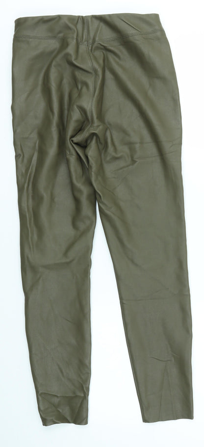 Womens UK Size 8 Topshop Regular Fit  Green Trousers
