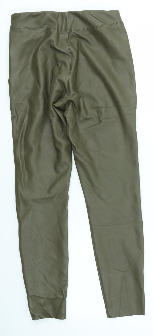 Womens UK Size 8 Topshop Regular Fit  Green Trousers