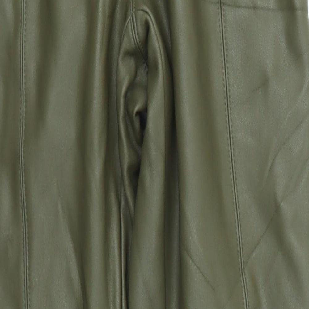 Womens UK Size 8 Topshop Regular Fit  Green Trousers
