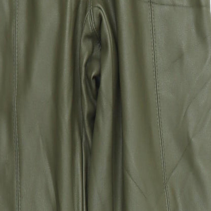Womens UK Size 8 Topshop Regular Fit  Green Trousers