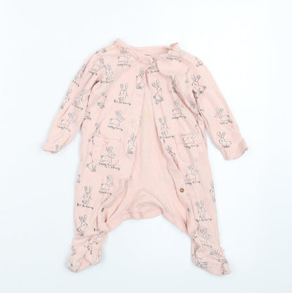 George Girls Pink Geometric  Babydoll One Piece Size 3-6 Months