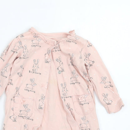 George Girls Pink Geometric  Babydoll One Piece Size 3-6 Months