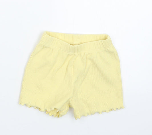 George Girls Yellow   Cropped Trousers Size 3-6 Months