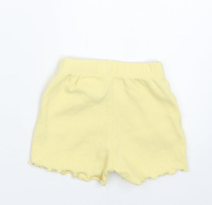 George Girls Yellow   Cropped Trousers Size 3-6 Months