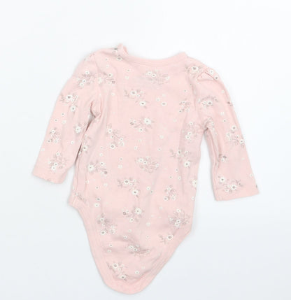 So Cute Girls Pink Floral  Babygrow One-Piece Size 3-6 Months