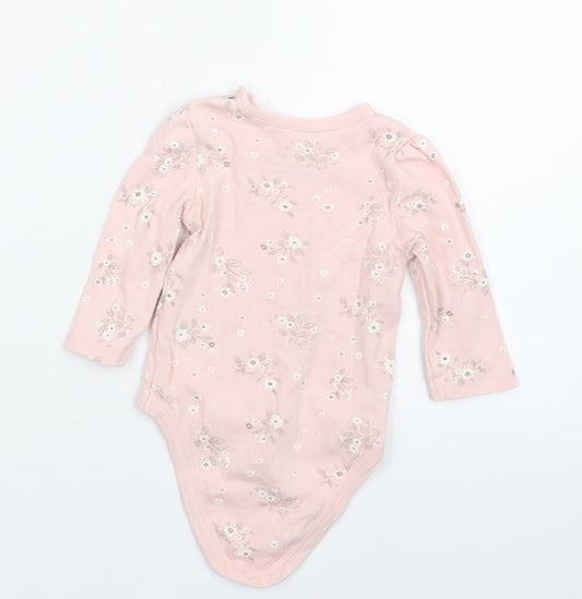 So Cute Girls Pink Floral  Babygrow One-Piece Size 3-6 Months