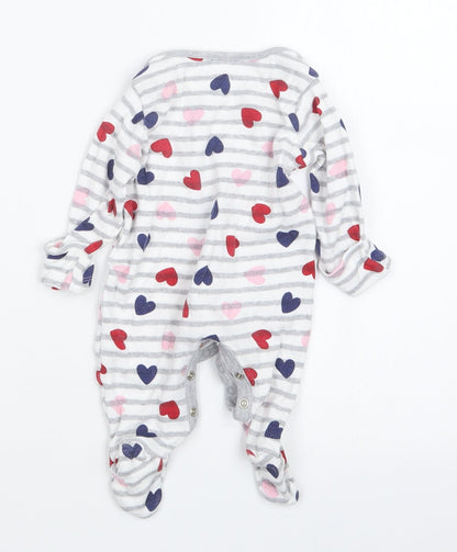 F&F Girls Grey Geometric  Babydoll One Piece Size 0-3 Months