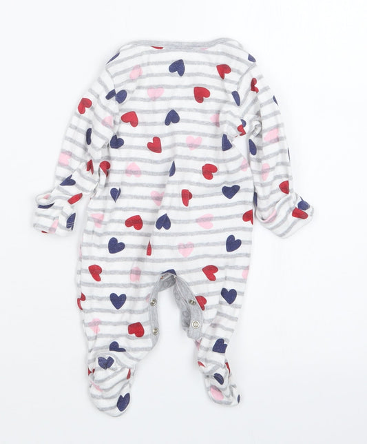 F&F Girls Grey Geometric  Babydoll One Piece Size 0-3 Months