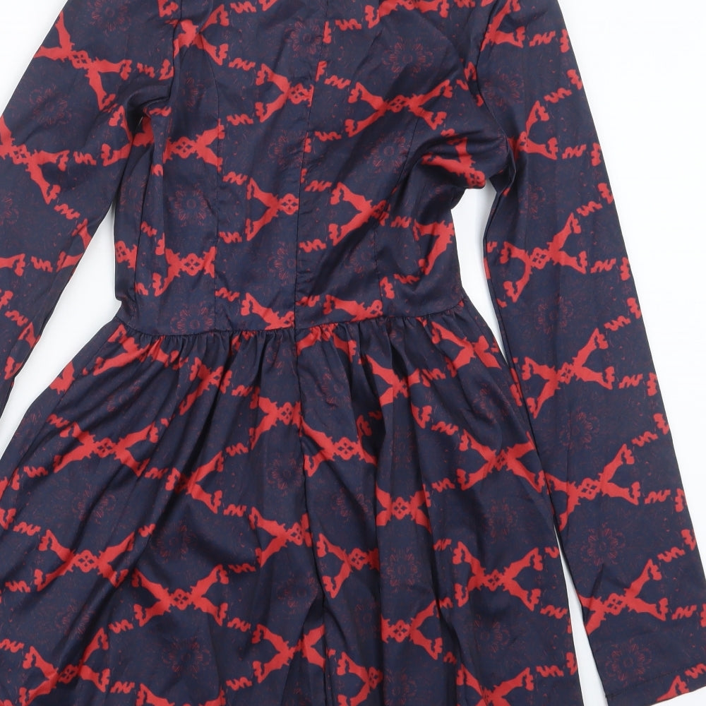 Preworn Womens Blue Geometric  Mini  Size S