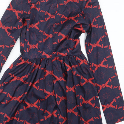 Preworn Womens Blue Geometric  Mini  Size S