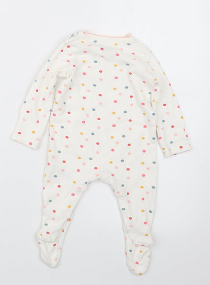 F&F Girls White Polka Dot  Babydoll One Piece Size 3-6 Months