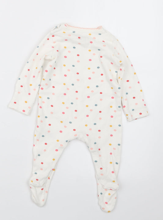 F&F Girls White Polka Dot  Babydoll One Piece Size 3-6 Months
