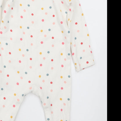 F&F Girls White Polka Dot  Babydoll One Piece Size 3-6 Months