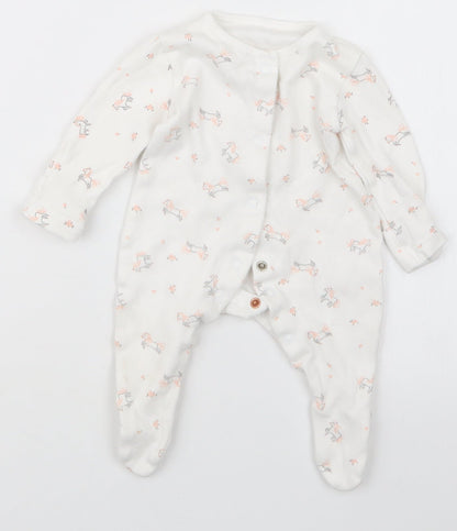 George Girls Pink Geometric  Babydoll One Piece Size Newborn