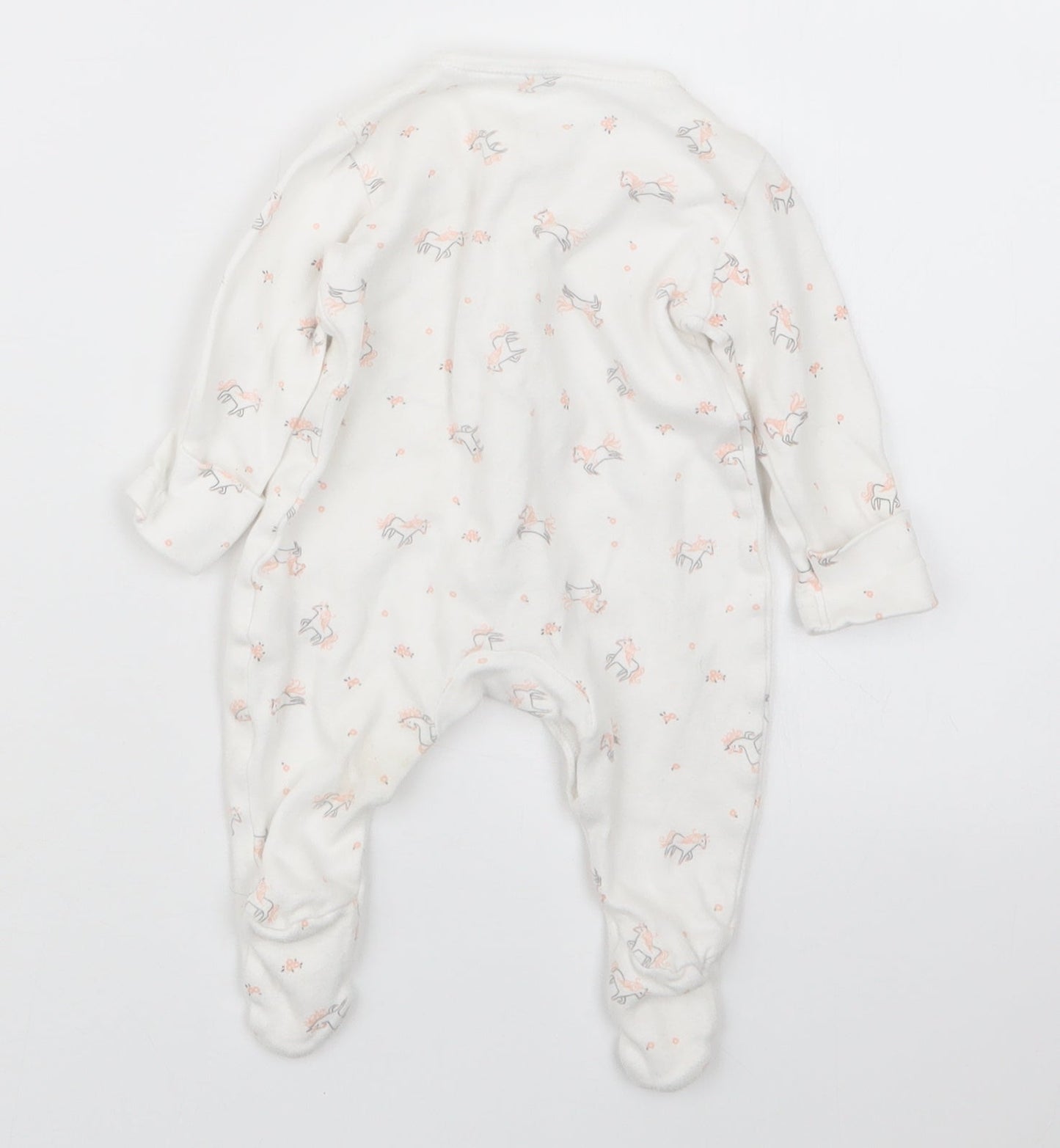 George Girls Pink Geometric  Babydoll One Piece Size Newborn