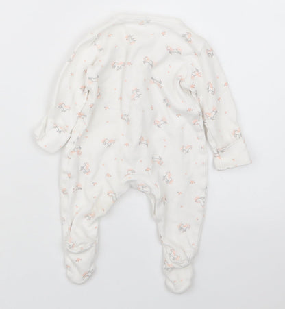 George Girls Pink Geometric  Babydoll One Piece Size Newborn