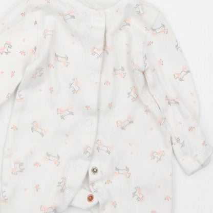 George Girls Pink Geometric  Babydoll One Piece Size Newborn
