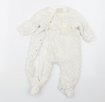 kyle&deena Girls White   Coverall Outfit/Set Size 6-9 Months