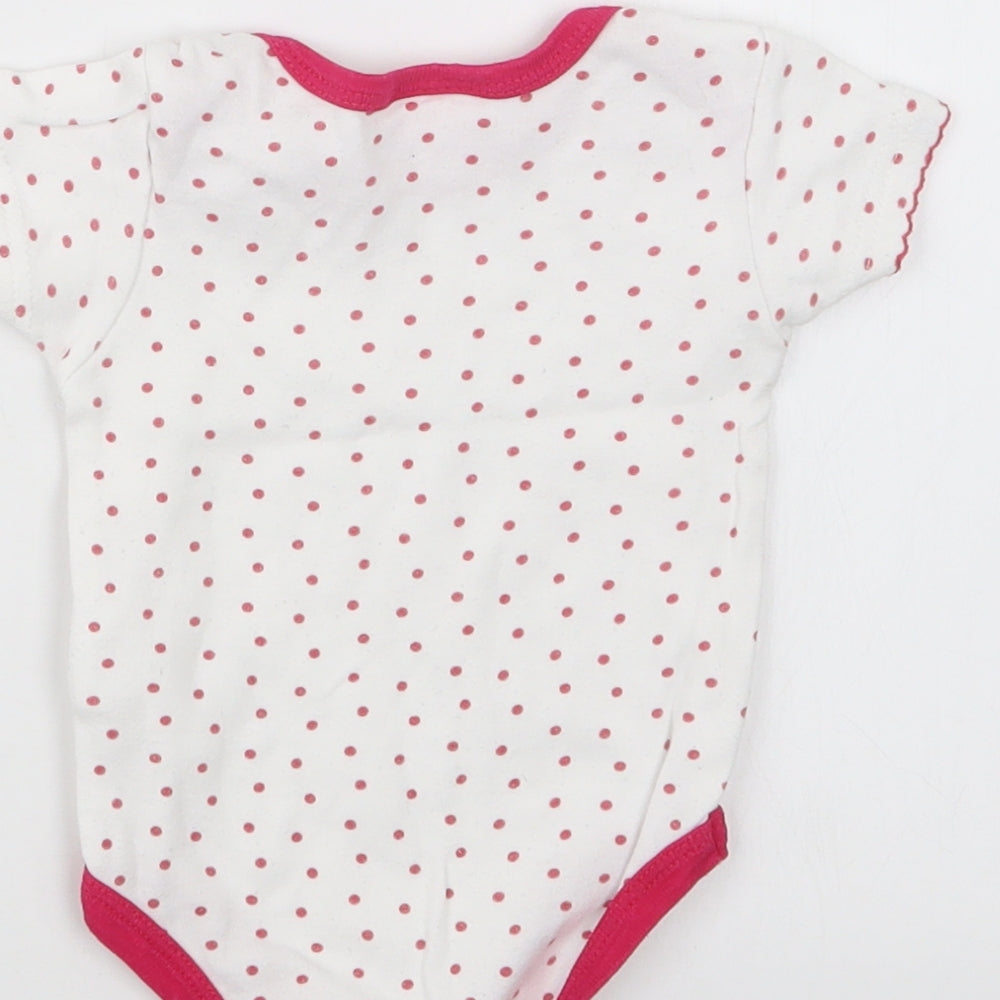 Mini Moi Girls Pink Polka Dot  Babygrow One-Piece Size 3-6 Months