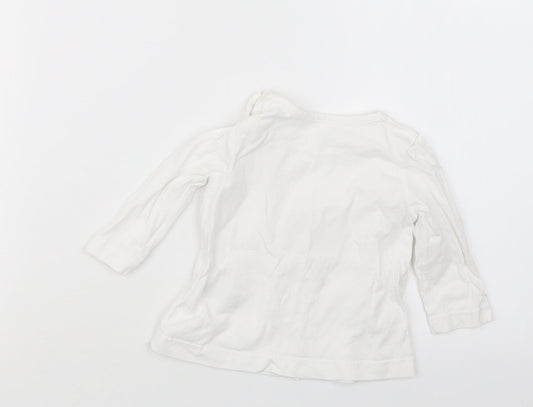 Matalan Girls White   Basic T-Shirt Size 3-6 Months