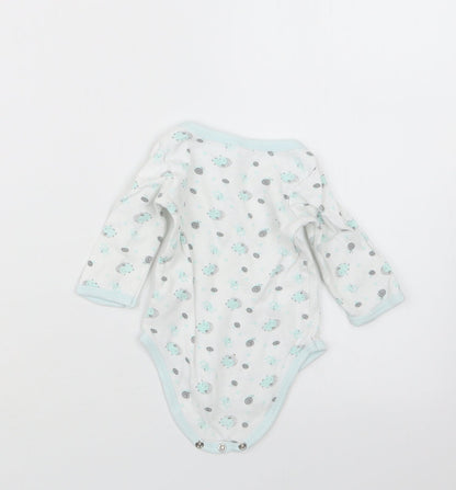 Preworn Baby Blue Geometric  Babygrow One-Piece Size 3-6 Months